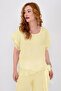 Women's Italian Tie-Back Silk Detailed Linen Blouse