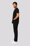 Men's Envelope Collar Short Sleeve Color Optioned Flexible Cotton Linda Fabric Scrubs Suit Uniform - 4