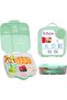 Oversized Lunch Box for Kids: Bento Box with 4 Compartments (2 Leak Proof), Removable Divider, - 4