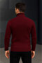 Men's Turtleneck Knitted Sweater Cotton Thick Corded Fabric Woven, Regular Fit Long Sleeve Winter m - 2