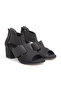 Cnf 116 High Heeled Sandals with Back Zipper and Rubber Detail - 2