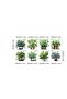 8-Pack Stickers with Flower Design in Pots () Ilkel-Grp9Y84 - 5