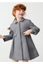 Wool Blend Girls' Long Cashmere Coat 4413