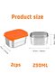 Suitable for 2-piece Snack Container Stainless Steel Box 230ml Salad Dressing Silicone Lid Leakproof Cans - 5
