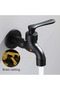 Retro garden faucet with cold water connection and unique control interface (1/2-inch outlet - 1/2-inch inlet), suitable for gardening and washing.