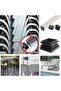 32 square black plastic plugs (40 x 40 mm) suitable for metal products, chairs, sofas, and tables. - 3