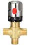 Solid Brass G1/2 Three-Way Thermostatic Water Temperature Control Mixing Valve