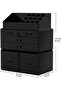 Makeup Cosmetic Organizer Storage Drawers Display Boxes Case with Drawers (black) - 4