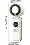 Handheld Portable Fan - 3600mAh rechargeable battery, 5 wind speed settings, LED digital display, foldable mini travel fan - 4