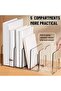 2-pack transparent acrylic expandable file sorters and desktop document dividers with automatic rebound - 2