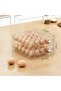Suitable for 40-piece Egg Holder for Refrigerator Stackable Container Fresh Box 2-Tier Transparent BPA-Free - 4