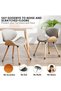 32-piece set of chair leg protectors, small black silicone seat cushions with felt pads, suitable for hardwood and tile floors, quiet (14-18 mm). - 4