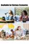 portable mini USB desktop fan with LCD display, quiet operation - 5 wind speed settings, compact size and rechargeable - For offices, homes, camping - 2