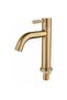 Single-handle basin faucet, made of cold brass, single-hole, brushed gold finish