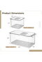 3-Piece Transparent Stackable Refrigerator Fresh Produce Storage Boxes with Lids - Leak-Proof Fruit & Vegetable Organizers - 3