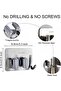 4-Piece Stainless Steel No-Drilling Mop Broom Holder Hook Set 8*3 cm - 2