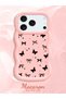 iPhone 17 Pro Max Compatible Slim Butterfly Bow Printed Soft Structure Daily Use Phone Case