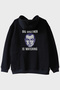 Big Brother Is Watching Printed Dystopian Black Hoodie