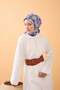 Velora Scarf Geo Mossaic Navy Blue - 2