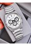 Dial with Stopwatch 2-Year Warranty Steel Strap 3 Atm Men's Wristwatch Fg.X7274.2 - 3