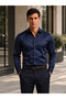 Satin Look Men's Shirt Long Sleeve Slim Fit Classic