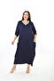Women's Lycra Viscose Striped Plus Size Dress - 8