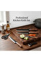 6-Piece Kitchen Knife Set with Scissors & Peeler, Ultra-Sharp Chef Knives for Meat & Vegetable Prep, Ergonomic Handle Cooking Cutlery for Home Kitchens, Chefs & Daily Cooks - 6