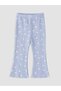 Blue Floral Baby Girl T-Shirt and Leggings - 5