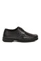 Men's Black Genuine Leather Perforated Breathable Comfortable Sole Lace-Up Casual Shoes Sensitive 3606-1 m - 2
