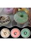 6-hole design, blue, gray, and pink baking donut mold set, for homemade baking, silicone donut molds, 3-pack bagel molds - 4