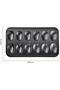 Non-stick Madeleine cake molds, stainless steel, suitable for oven baking, not easily deformed (black), 2-pack - 2