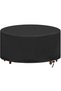 Black round table cover – a waterproof and windproof furniture cover made of 210D Oxford cloth (128 cm in diameter, 71 cm in size).