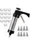 Stainless Steel Embossing Cookie Cutter Set 13 Cutters 8 Piping Tips Home Baking Black