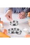 6Pcs Round Stainless Steel Mousse Cake Rings (8.5x2.5cm), Double Curled Edge Non-Stick Baking Molds for Pastries, Cookies and Sandwiches - 4