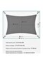 Shade sail 2 x 3 meters, waterproof (665 mm water column resistance), tear-resistant polyester fabric, 93% UV protection, for patios, gardens,... - 4