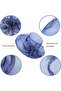 Foldable summer floral hat, dark blue, wide lace, perfect for a beach vacation. - 3