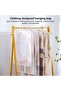 5x Transparent Blue 60cmx120cm Moisture-Proof Zipper Garment Cover with Hook - 2