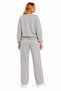 Women's winter fleece-lined crew neck wide leg tracksuit set - grey melange - 101 - 5