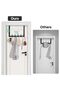 Over-The-Door 6-Hook Coat & Towel Rack - No Assembly Hanging Storage Organizer for Bathroom & Bedroom (Black) - 4