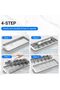 Professional Stainless Steel Ice Cube Tray - Heavy-Duty 18-Slot Non-Toxic Metal Ice Mold with Release Lever - 3
