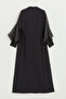 Balloon Sleeve Stylish Kaftan Set - Black - 5