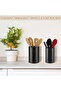 2-Piece Stainless Steel Kitchen Utensil Rack, Countertop Utensil Rack, Large Capacity Cooking Utensil Containers - 6