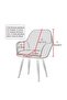 Modern Curved Back Dining Chair Cover Armrests Elastic Jacquard Woven Office Desk Easy Install Washable Swivel White 1Pc - 3