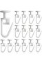 Curtain rollers - Curtain hooks - Hanging curtains - Silent and smooth sliding - 100 pieces - White