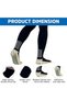 Non-slip sole soccer socks, men's knee-high socks, breathable sports socks, suitable for soccer, basketball and running (black). - 6