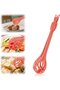 Multifunctional Manual Egg Beater Mixer and Food Clip, 2-in-1 Kitchen Gadget for Stirring and Holding - Ideal for Bread, Pasta, Salad - Orange