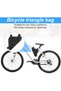 2 - pc Bicycle Frame Bag, Black, Waterproof Mountain Bike Bag, Small Size, Top Tube Bag, for Road and Mountain Bikes, Lightweight Riding Storage Bag - 5