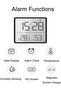 Digital thermometer and hygrometer, small LCD alarm clock - black - 4