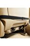 Front car seat covers – PU leather – padded design – non-slip bottom with storage pocket – universal – quick installation – one-piece – black - 2