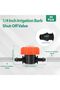 30-Piece Pack 4/7 Double Barbed Mini Valve Wide Mouth Drip Irrigation Shut-Off Embedded Ball Valve Flow Control System Parts - 3